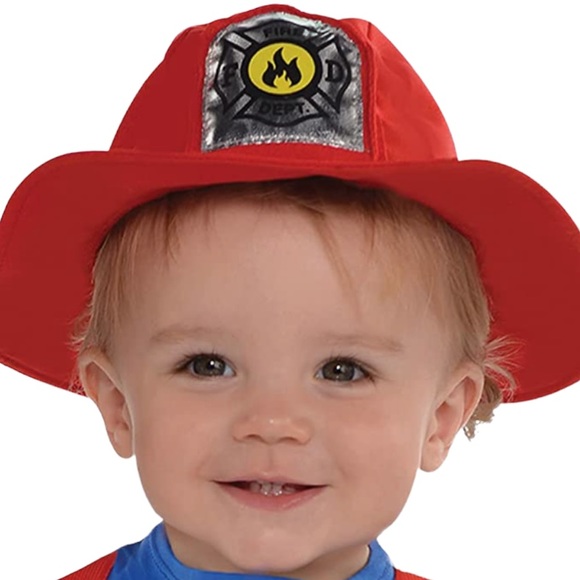 !! SOLD !! Halloween Costume Fireman Infant Baby 12 to 24 Months 2 Piece Set - Picture 2 of 16